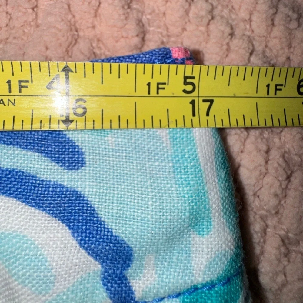Lilly Pulitzer Calley Pants Brilliant Blue Wade & Sea Linen Size 6 EUC